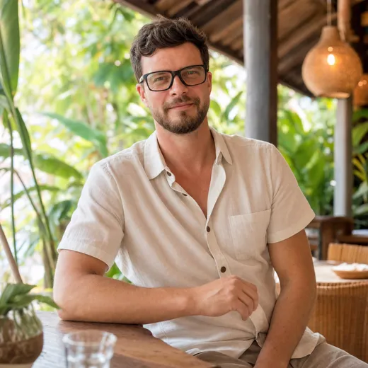 Matthew Downie, founder of Beamli, in Bali